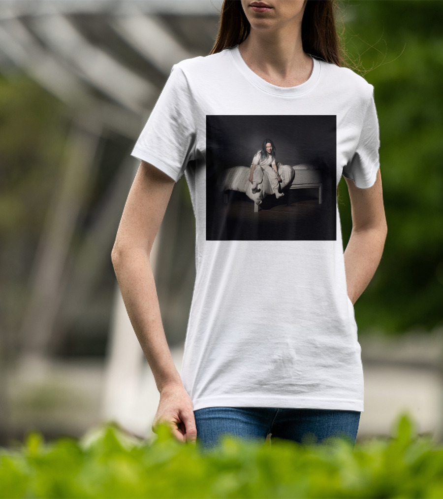 Billie Eilish Mens Album Cover Photo Bed Scene T-Shirt