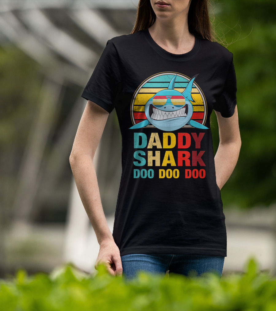 Daddy Shark Doo Doo Doo Mens Vintage T-Shirt