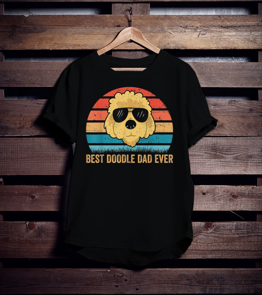 Best Doodle Dad Ever Mens Golden Doodle Dog Dad T-Shirt
