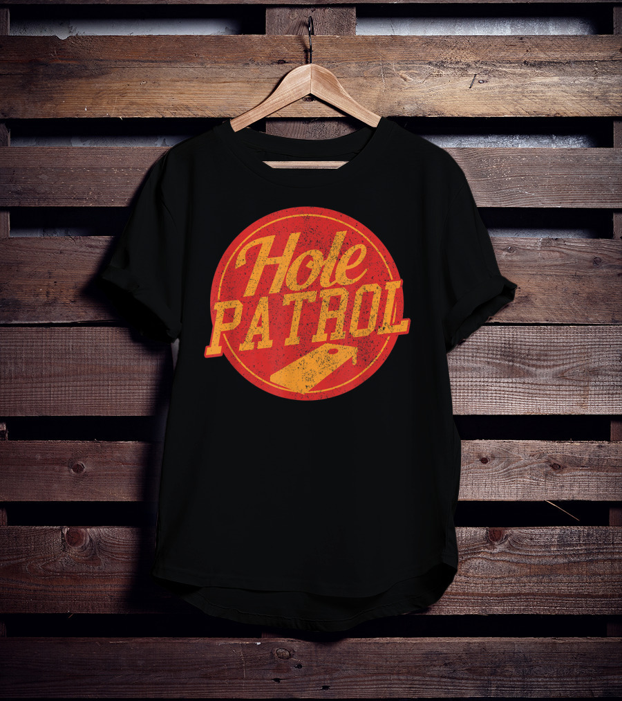Hole Patrol Vintage Style Cornhole Game T-Shirt
