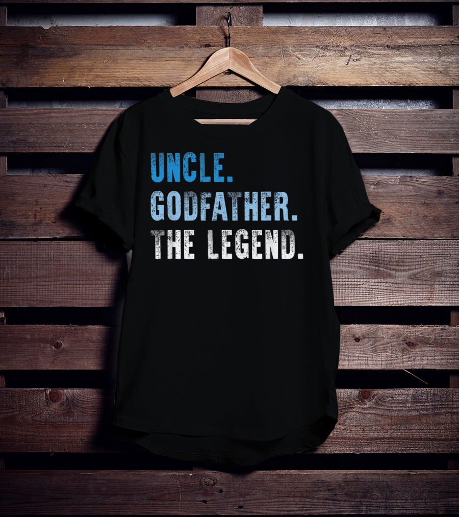 Uncle Godfather The Legend Mens Cool Awesome Hero Fam T-Shirt