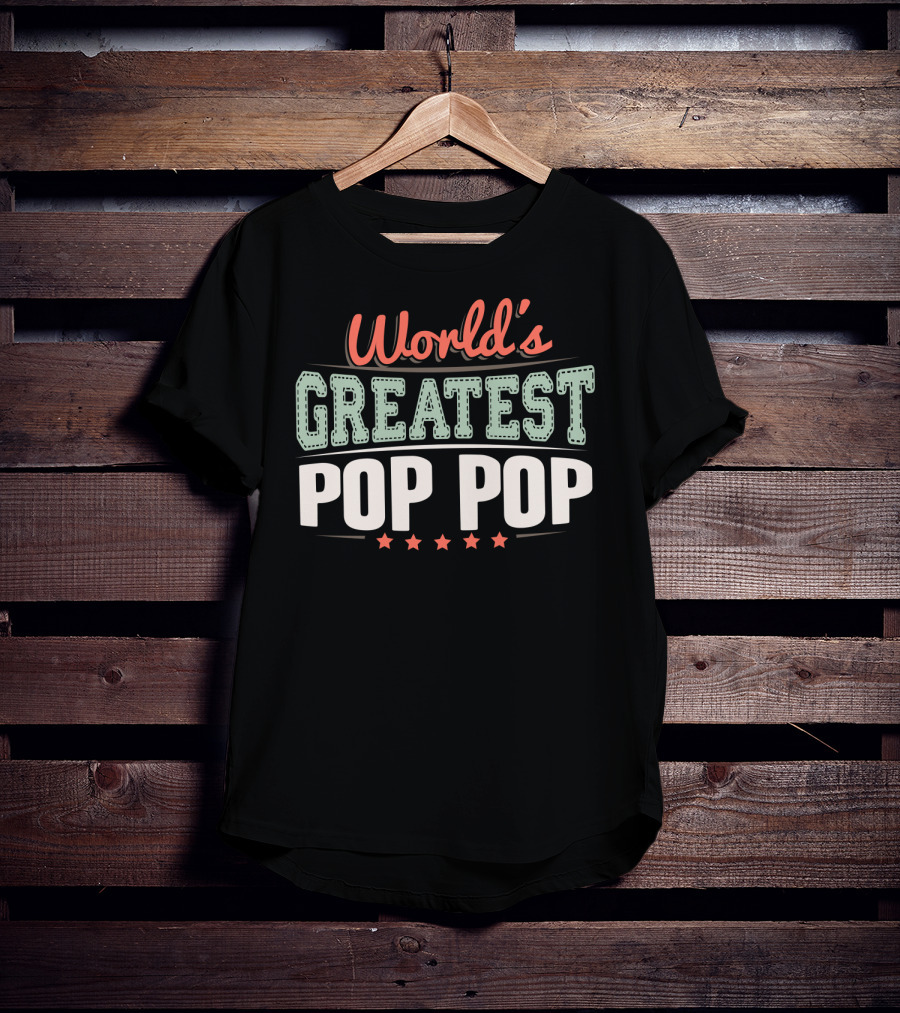 World's Greatest Pop Pop Grandpa Mens T-Shirt