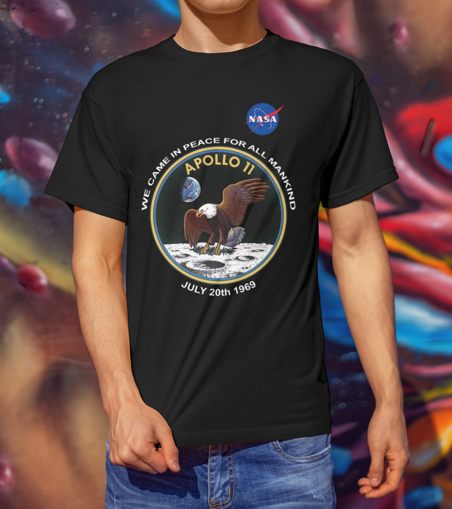 NASA Apollo 11 We Came In Peace For All Mankind July 20th 1969 T-Shirt