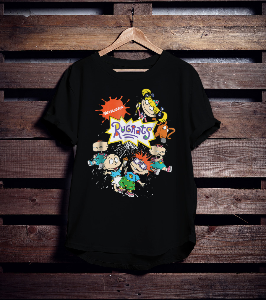 Nickelodeon Rugrats Cartoon Characters Full Group Splash T-Shirt