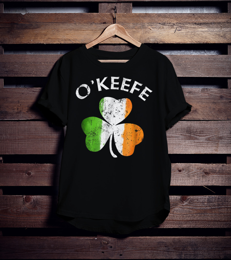 O'Keefe Irish Shamrock Tricolor Flag T-Shirt