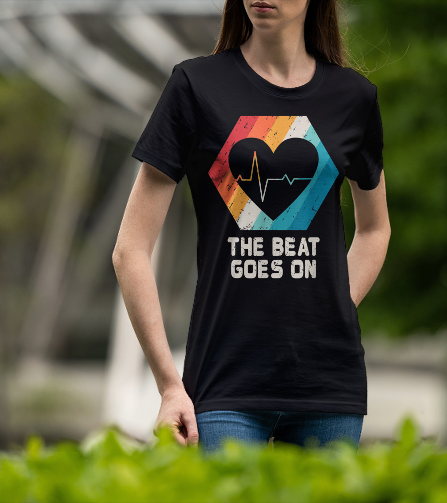 The Beat Goes On Open Heart Surgery Survivor Post Attack Reco T-Shirt