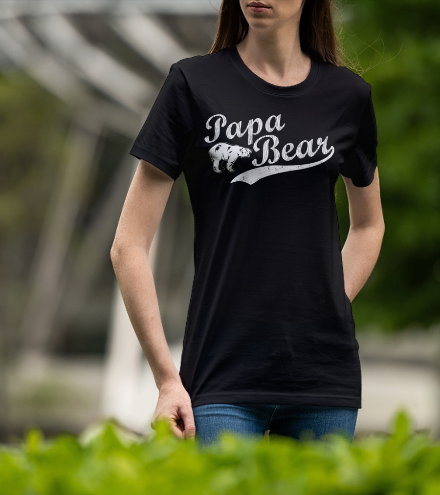 Papa Bear Father's Day Polar Bear T-Shirt