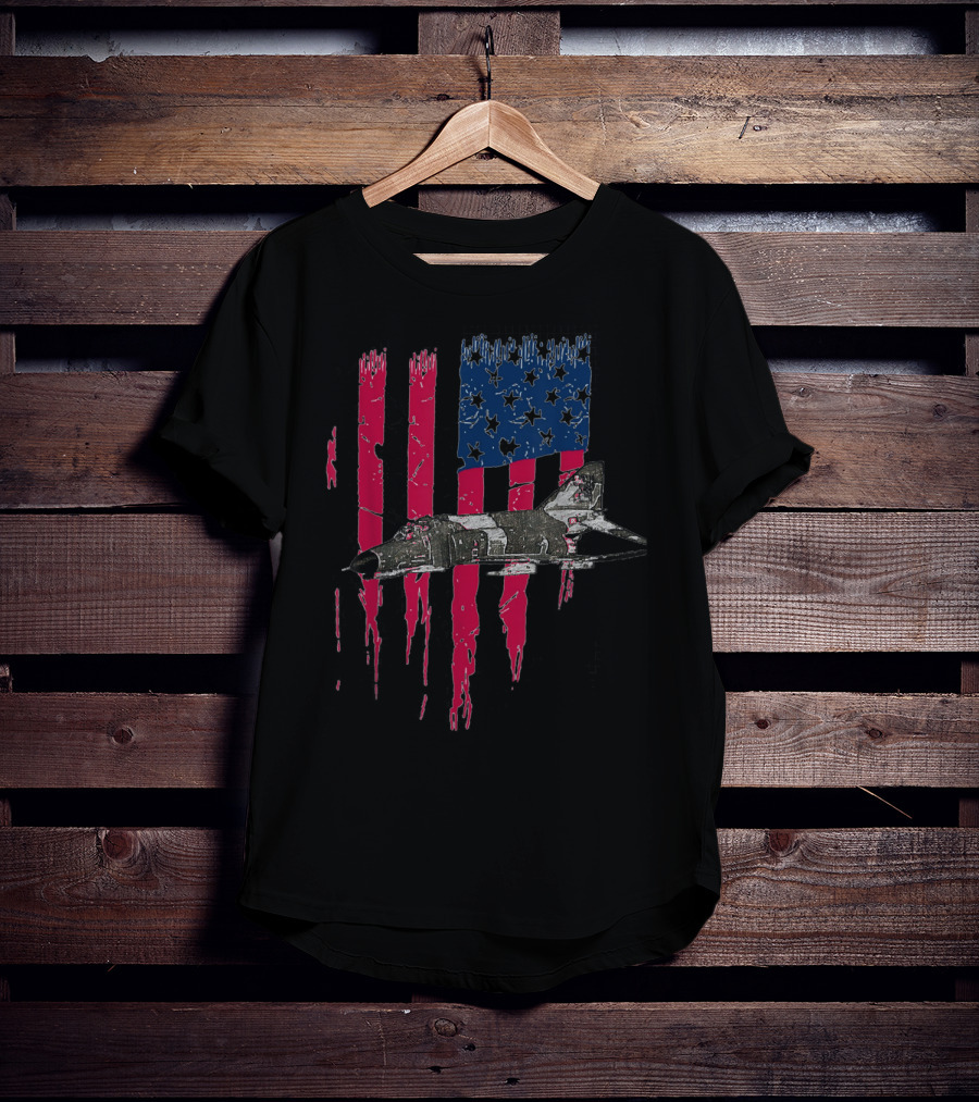Patriotic 4 Phantom McDonnell Douglas American Fighter Jet T-Shirt