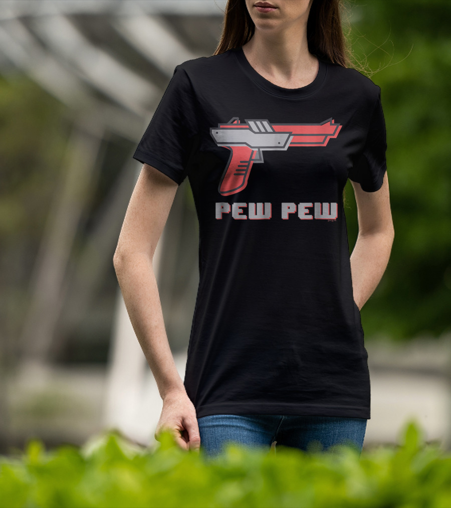 Pew Pew Retro Gaming Gun T-Shirt