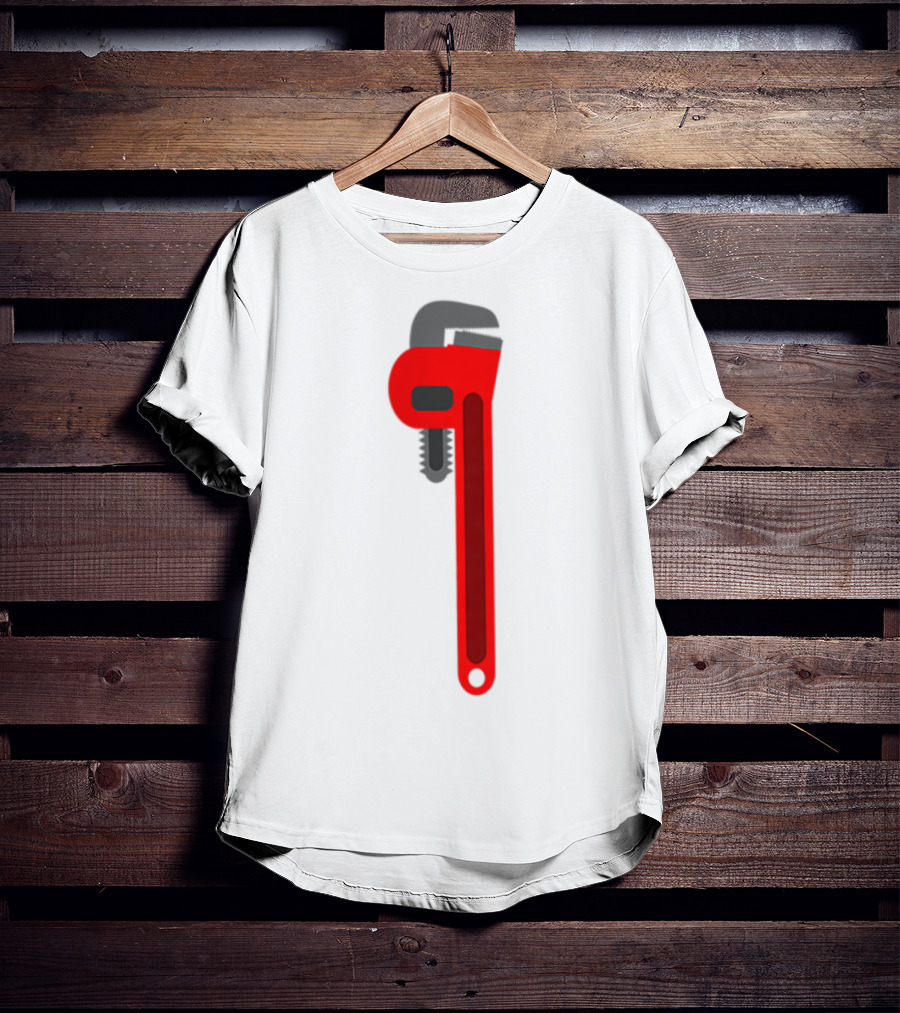 Plumber Tool Pipefitter Pipe Wrench Red T-Shirt