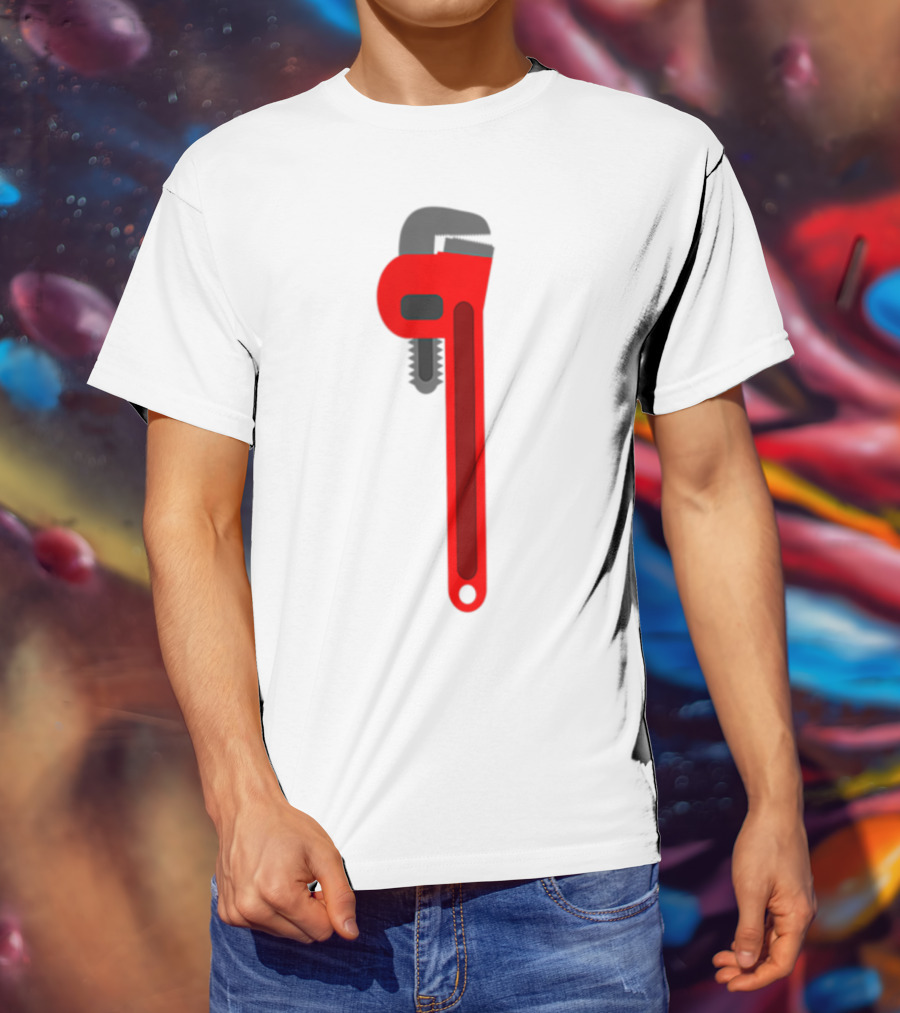 Plumber Tool Pipefitter Pipe Wrench Red T-Shirt