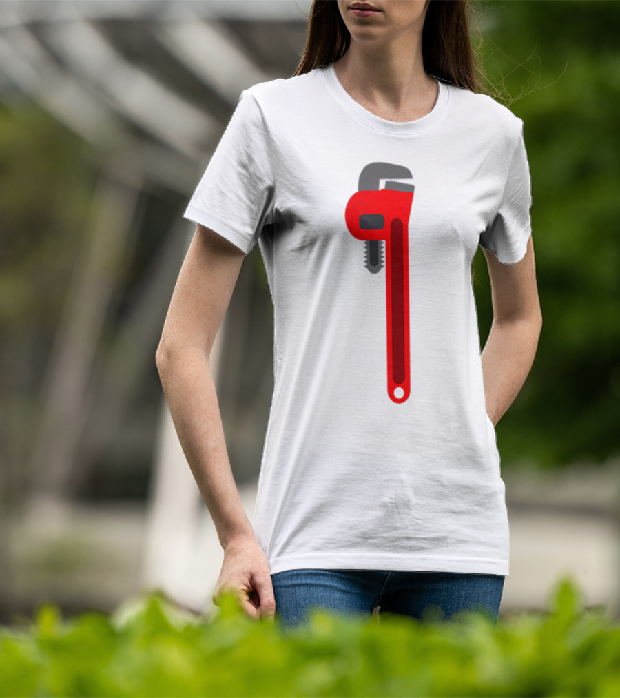 Plumber Tool Pipefitter Pipe Wrench Red T-Shirt