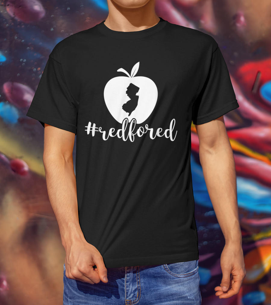 RedForEd New Jersey Teacher Public Education Movement Apple T-Shirt