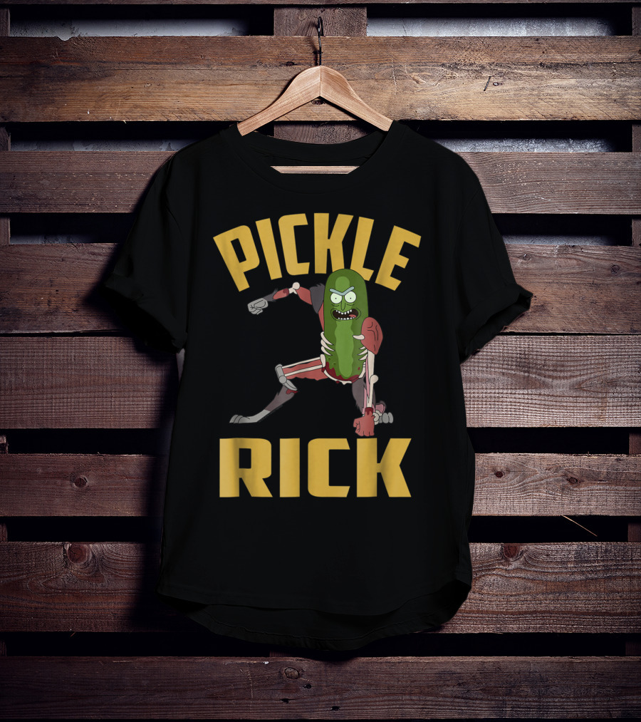 Rick And Morty Pickle Rick Punch Action Pose T-Shirt