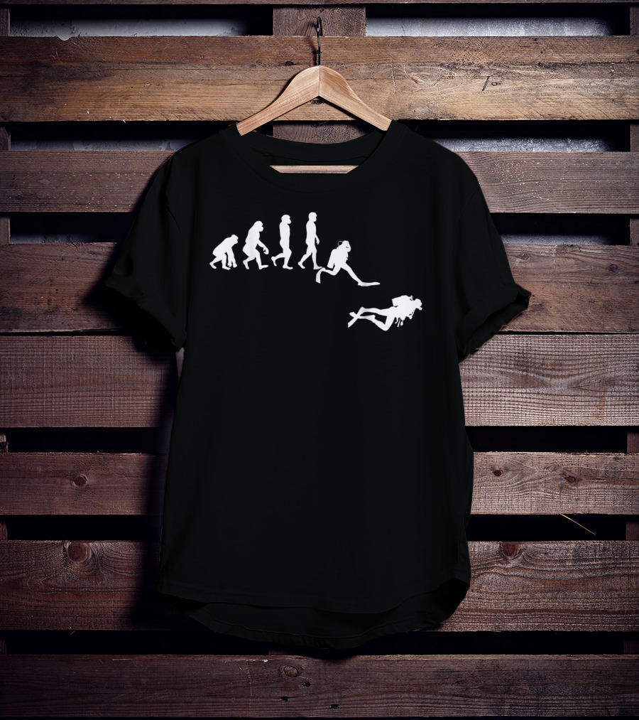 Scuba Dive Evolution Diver Ocean Transformation T-Shirt