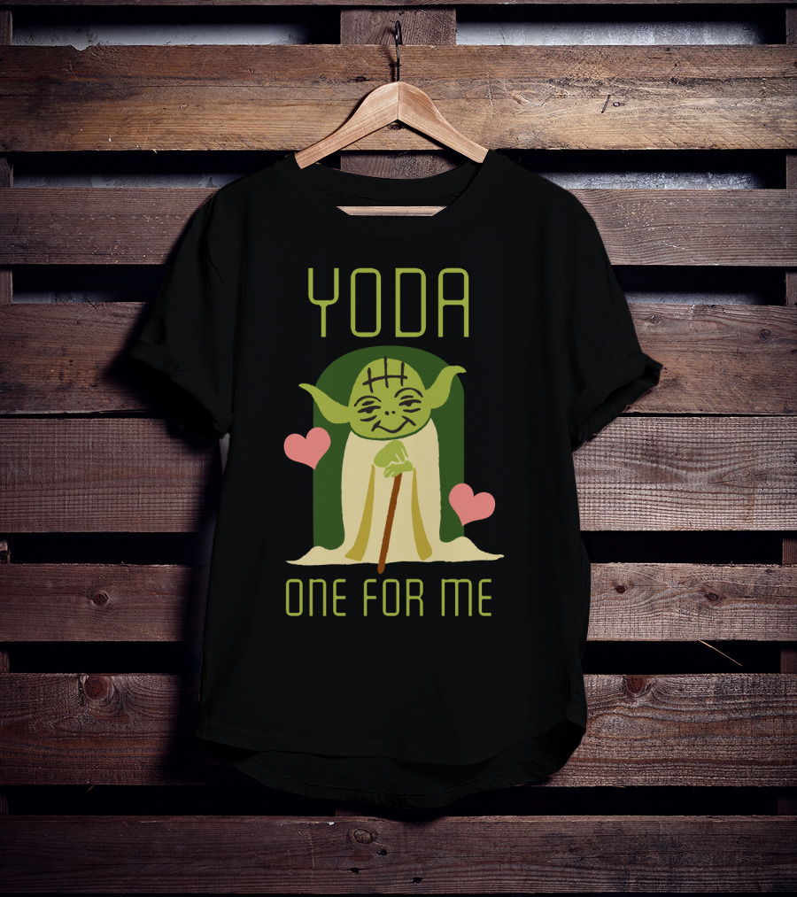 Star Wars Yoda One For Me Valentine's Hearts Cute T-Shirt