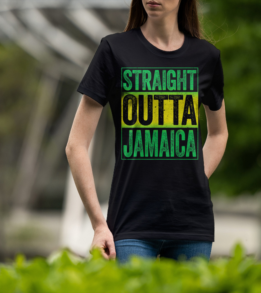 Straight Outta Jamaica Caribbean Party Vibes T-Shirt