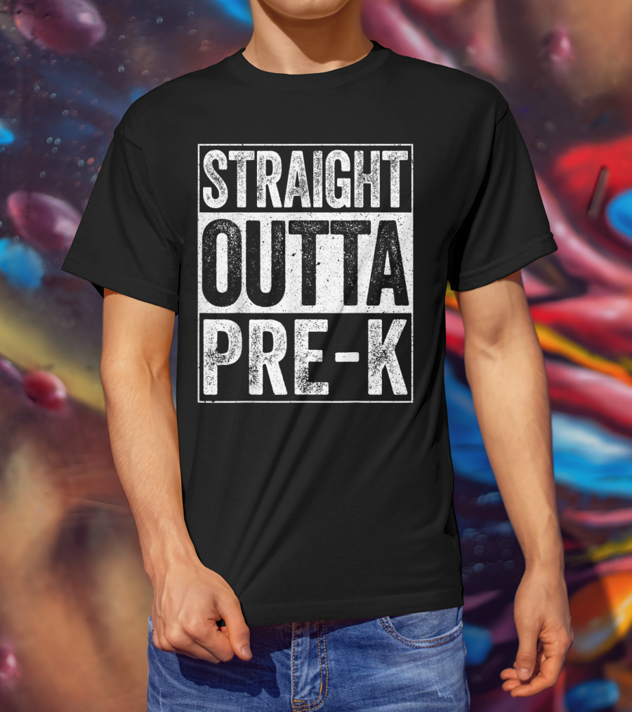 Straight Outta Pre-K Preschool Graduation T-Shirt