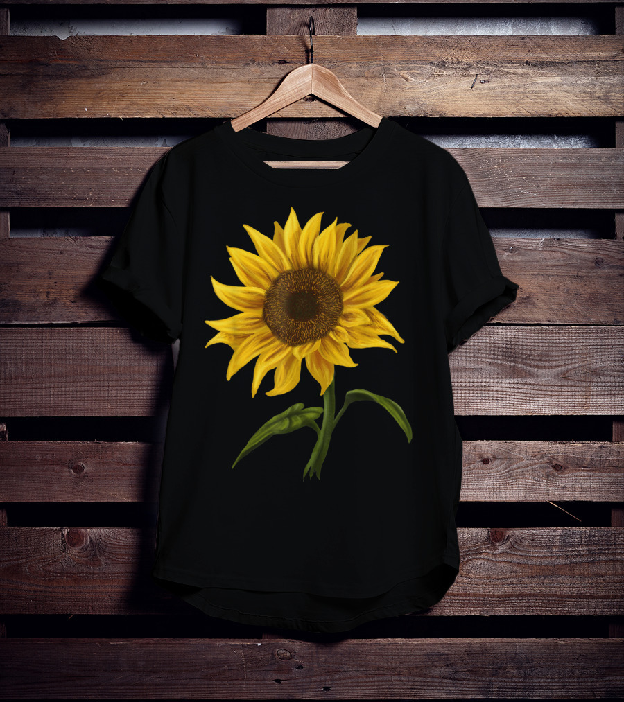 Sunflower Sunshine Watercolor Floral T-Shirt