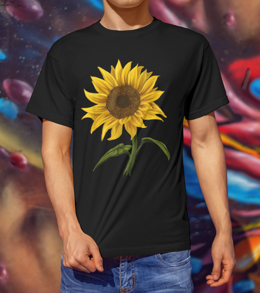 Sunflower Sunshine Watercolor Floral T-Shirt