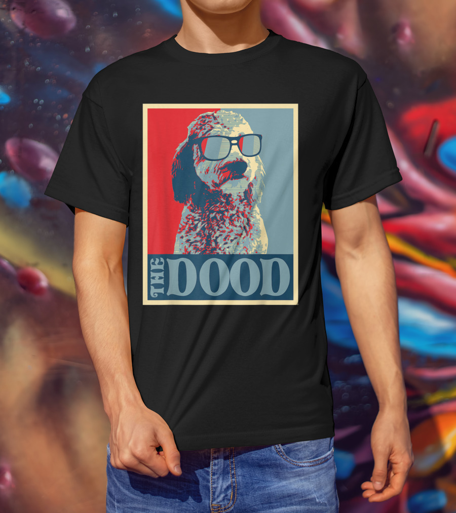 The Dood Goldendoodle Doodle Mom And Dood Dad Retro T-Shirt