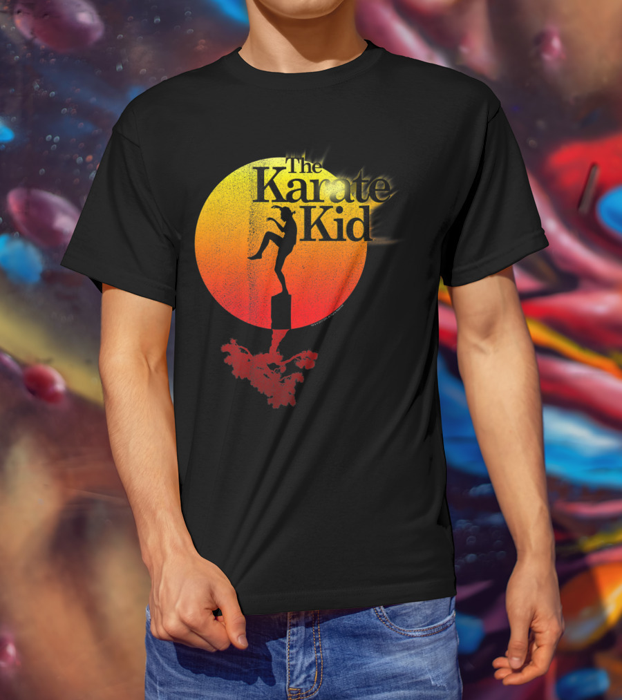 The Karate Kid Crane Kick Sun Gradient Circle T-Shirt