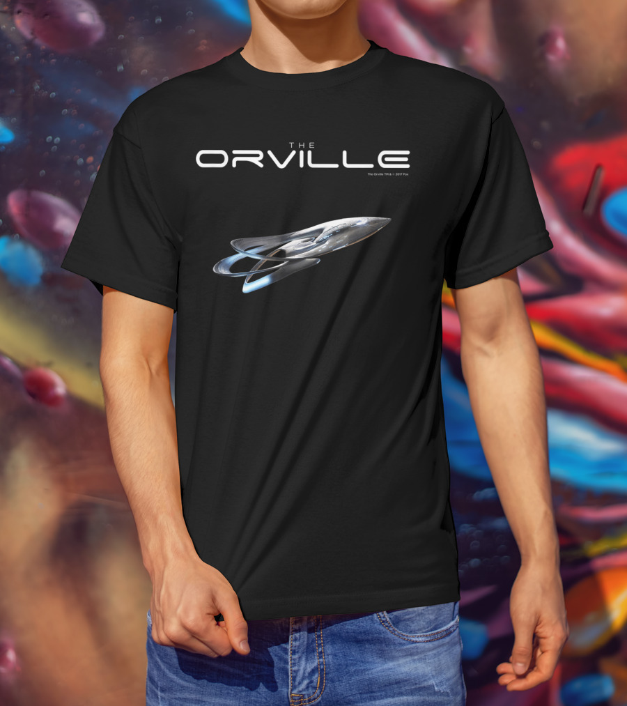 The Orville Ship U.S.S. Orville ECV-197 Sci-Fi Series Fan Merchandise T-Shirt