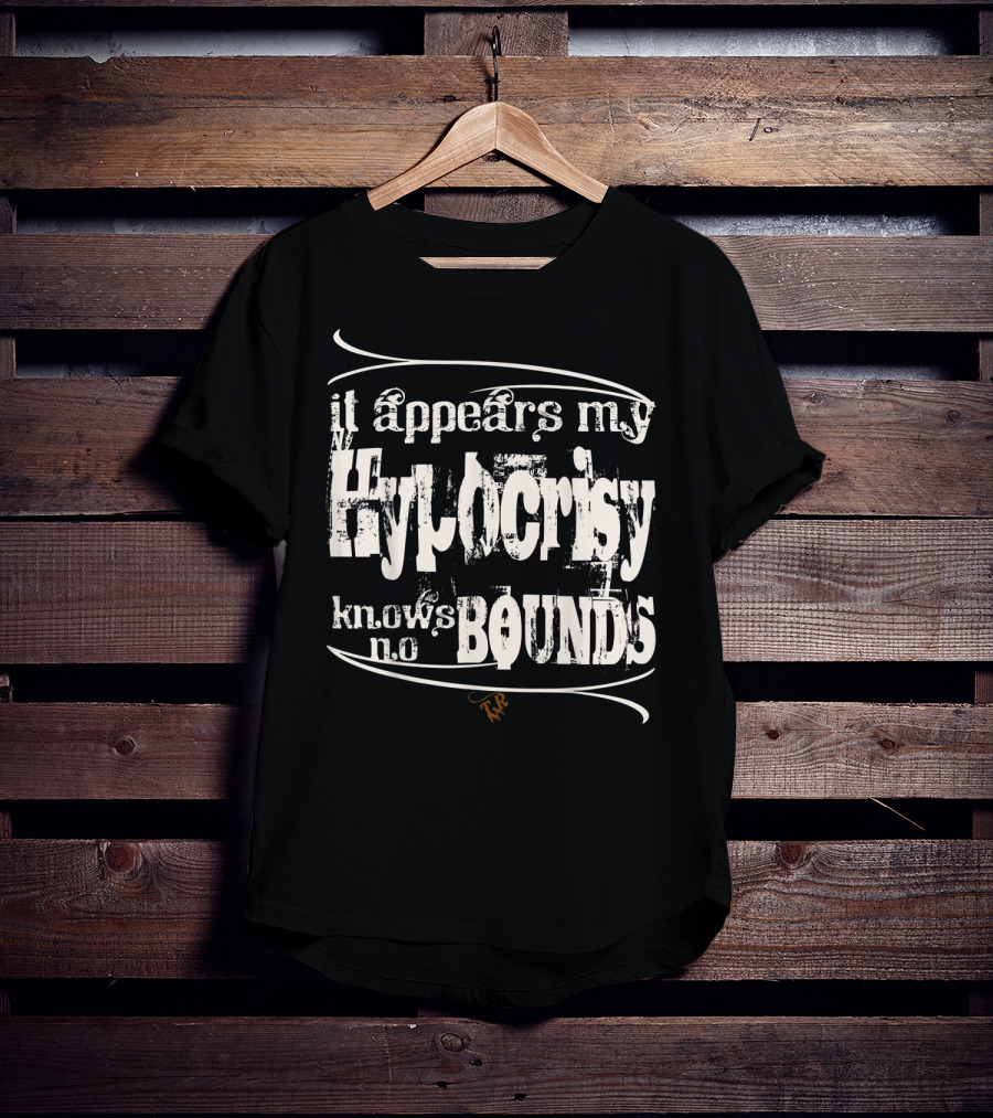 Tombstone Doc Holiday It Appears My Hypocrisy Knows No Bounds T-Shirt