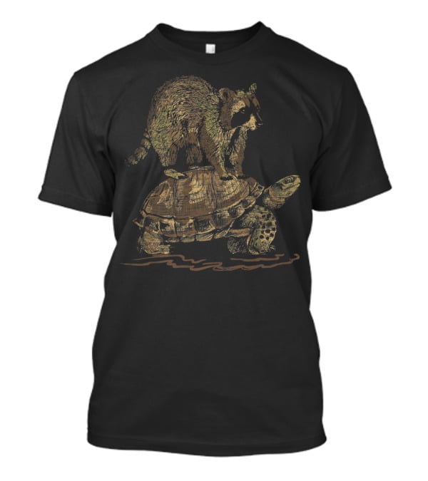 Turtle And Raccoon Adventure Duo T-Shirt
