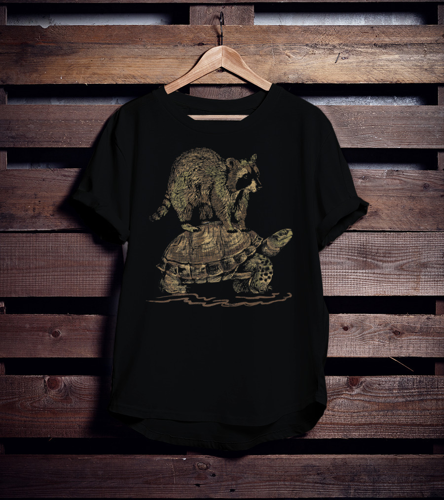 Turtle And Raccoon Adventure Duo T-Shirt