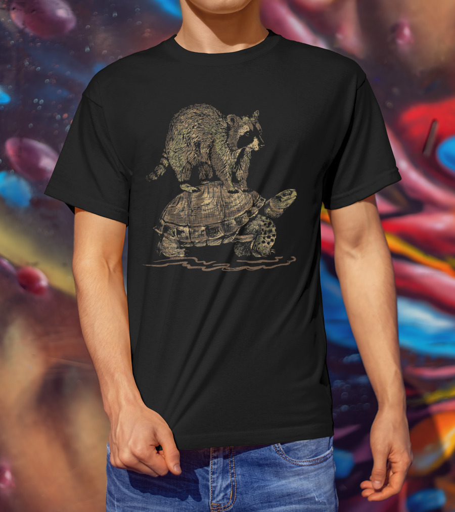 Turtle And Raccoon Adventure Duo T-Shirt