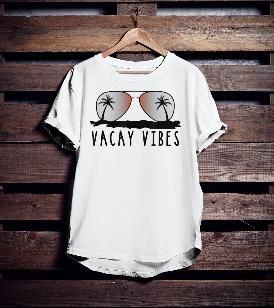 Vacay Vibes Relax Sunglasses Beach Summer Vacation T-Shirt