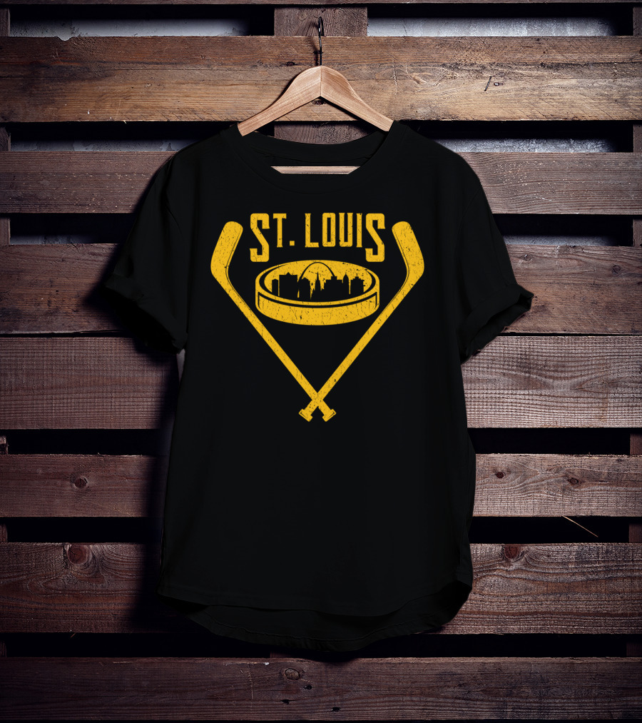 St Louis Missouri Skyline Vintage Hockey T-Shirt