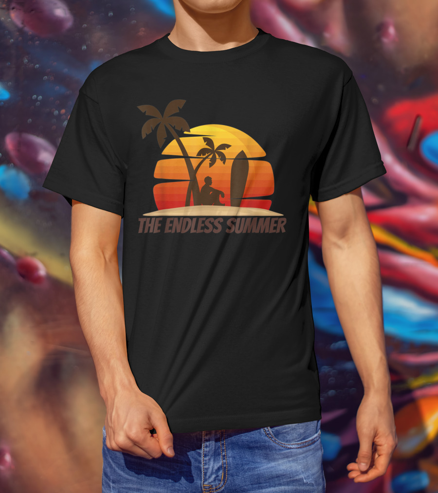 Vintage The Endless Summer Surfboards Sunset Surfing T-Shirt