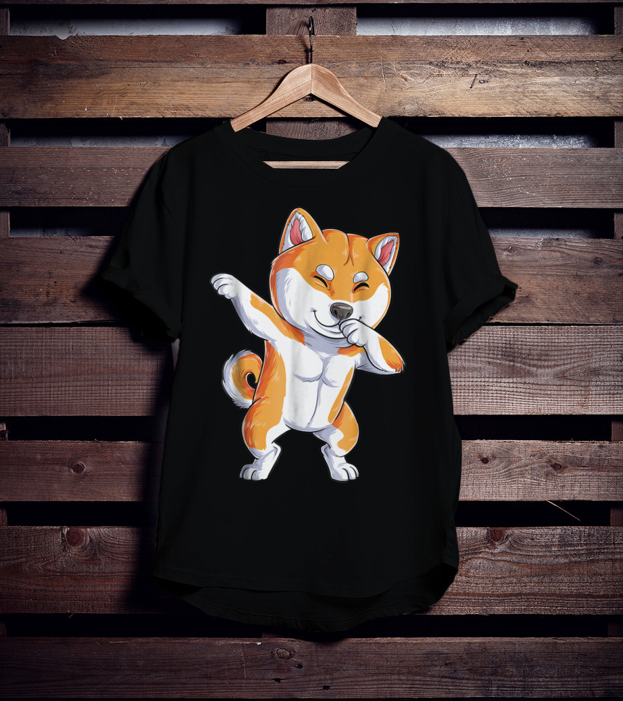 Dabbing Shiba Inu Kids Boys Puppy Dance T-Shirt