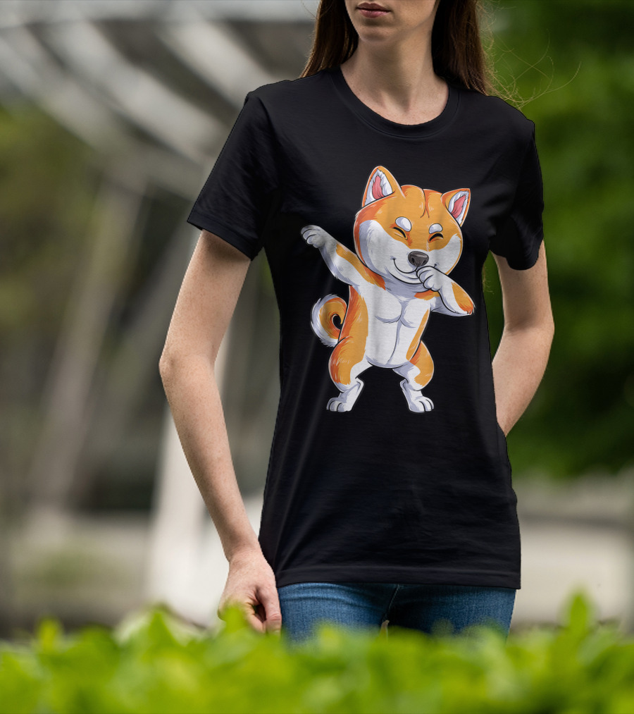 Dabbing Shiba Inu Kids Boys Puppy Dance T-Shirt