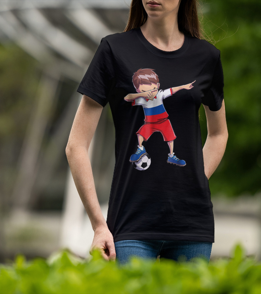 Dabbing Soccer Russia Russian Football Player T-Shirt