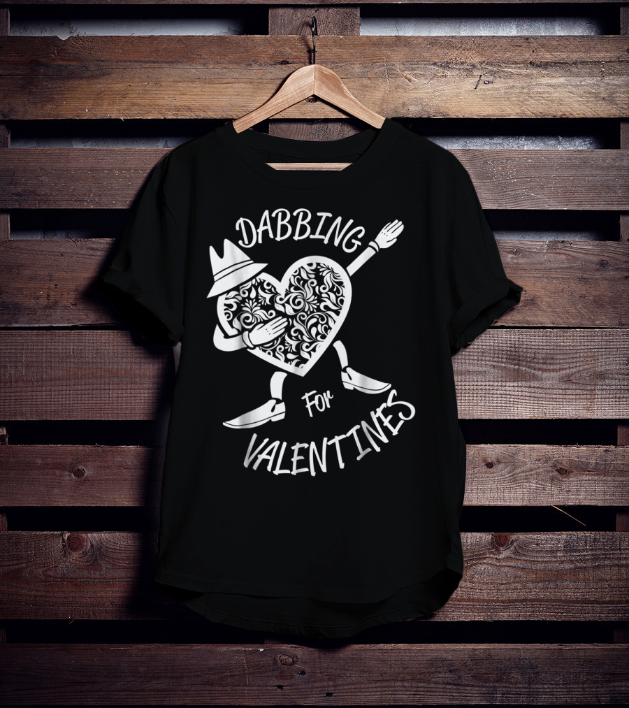 Dabbing For Valentines Heart Day Boyfriend T-Shirt