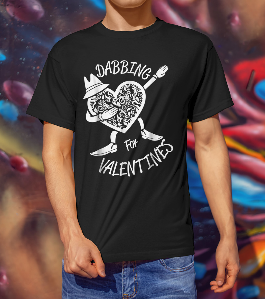 Dabbing For Valentines Heart Day Boyfriend T-Shirt