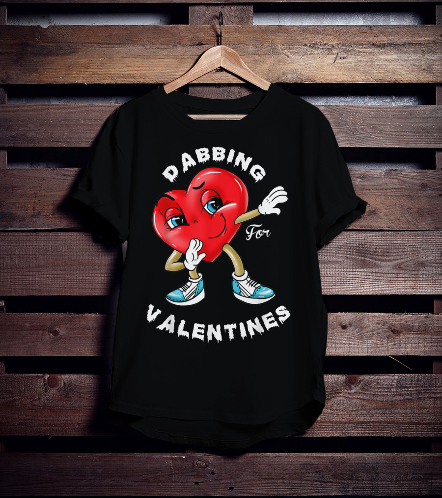 Dabbing Valentines Heart For Girlfriend T-Shirt