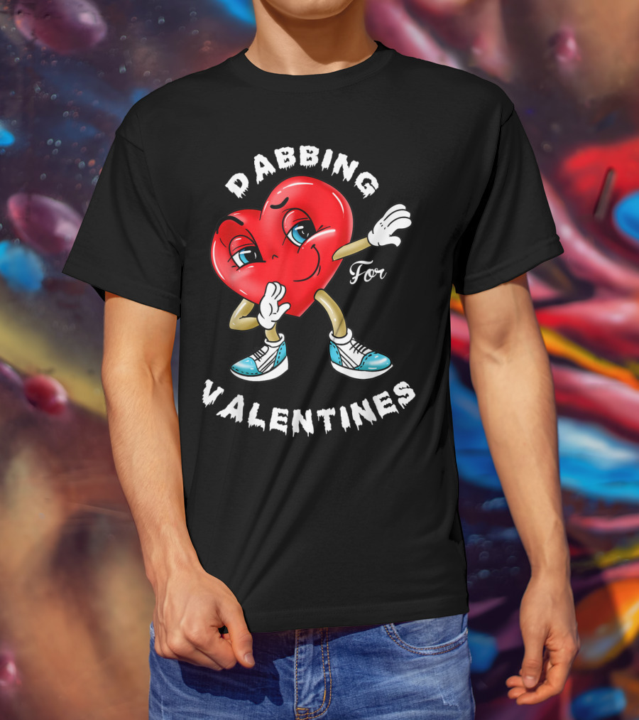 Dabbing Valentines Heart For Girlfriend T-Shirt