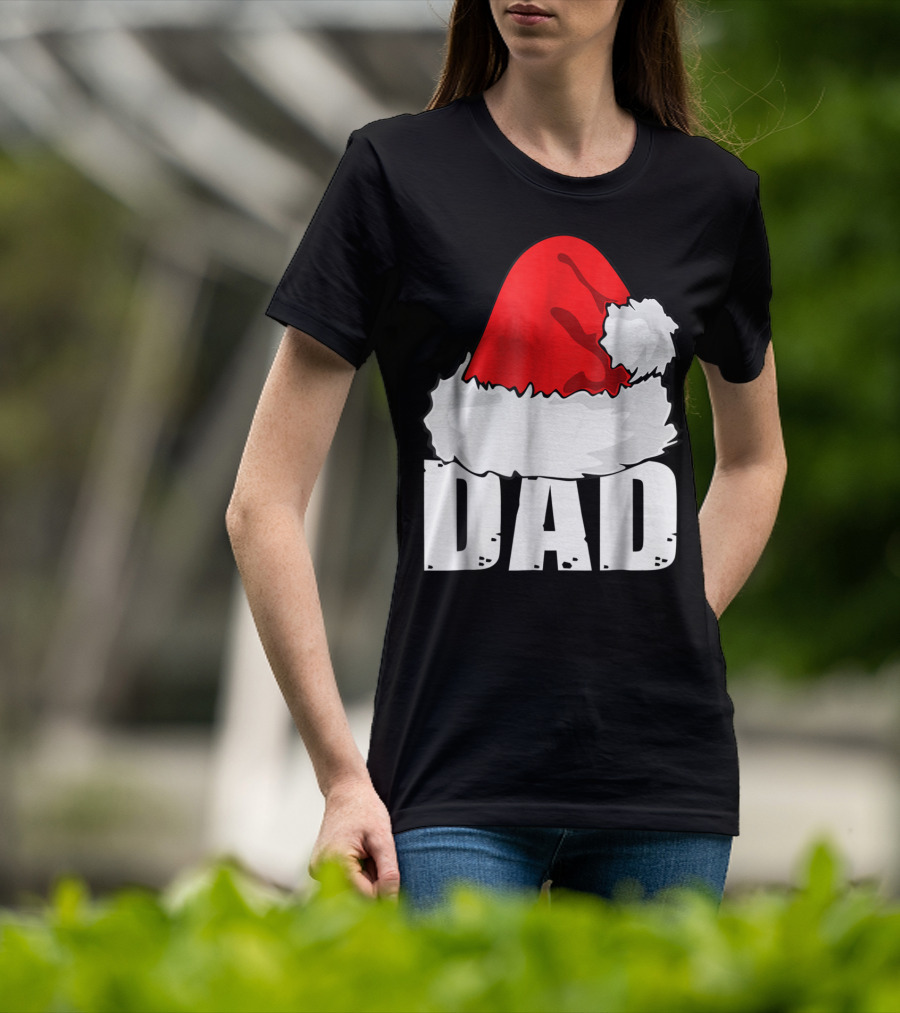 Dad Christmas Santa Hat Family T-Shirt