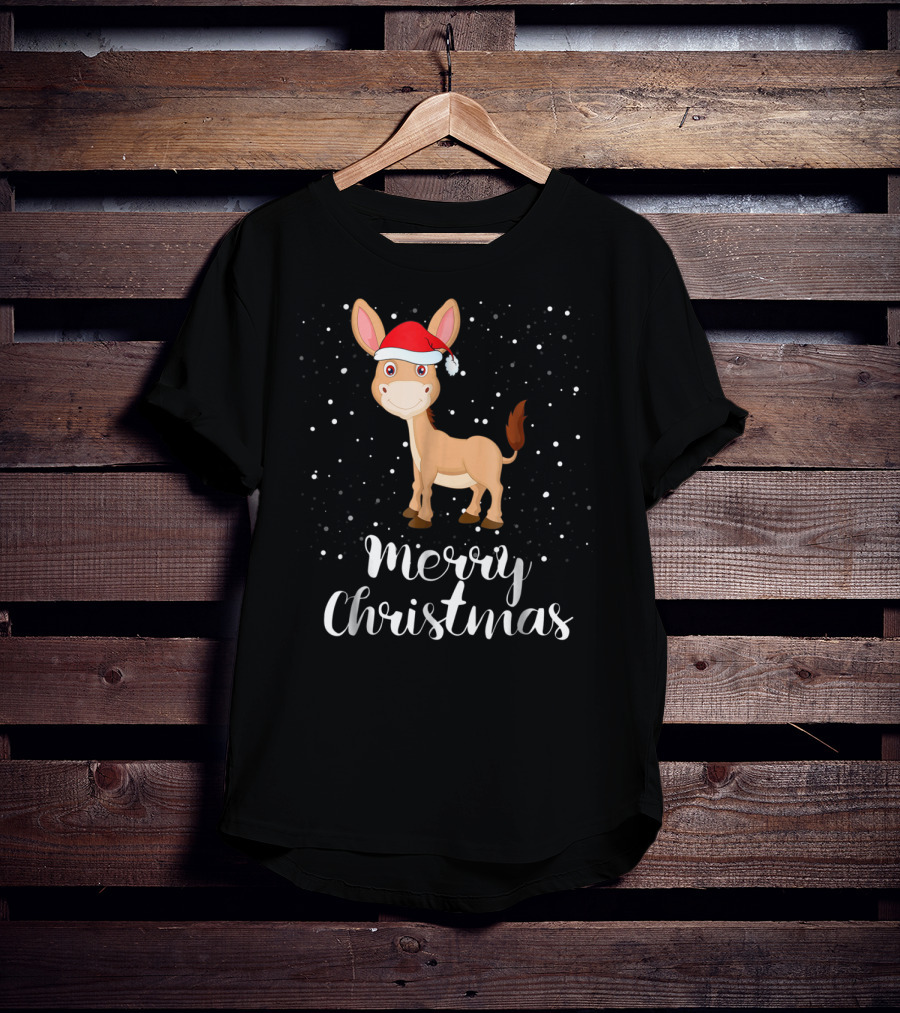 Merry Christmas Donkey Funny Matching Family Group T-Shirt