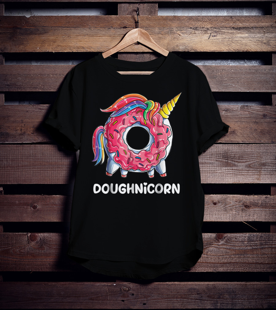 Doughnicorn Unicorn Donut With Rainbow Sprinkles T-Shirt