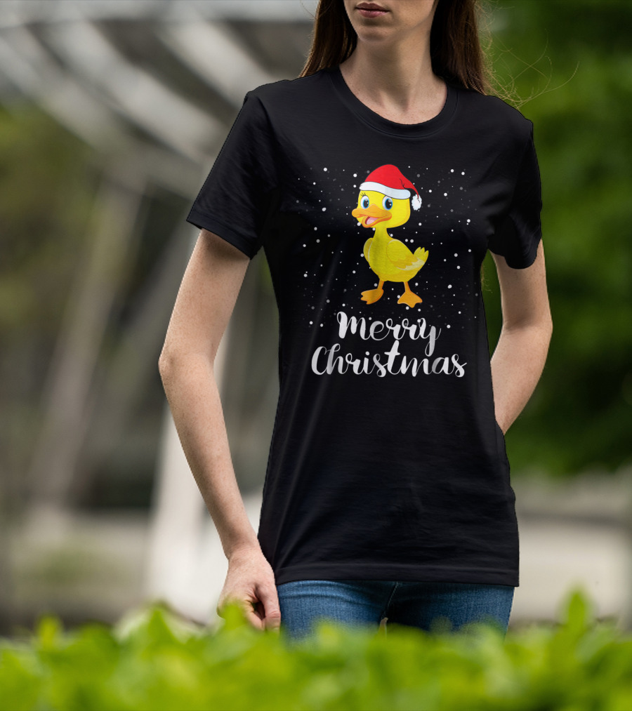 Merry Christmas Duck Funny Family Group Matching T-Shirt
