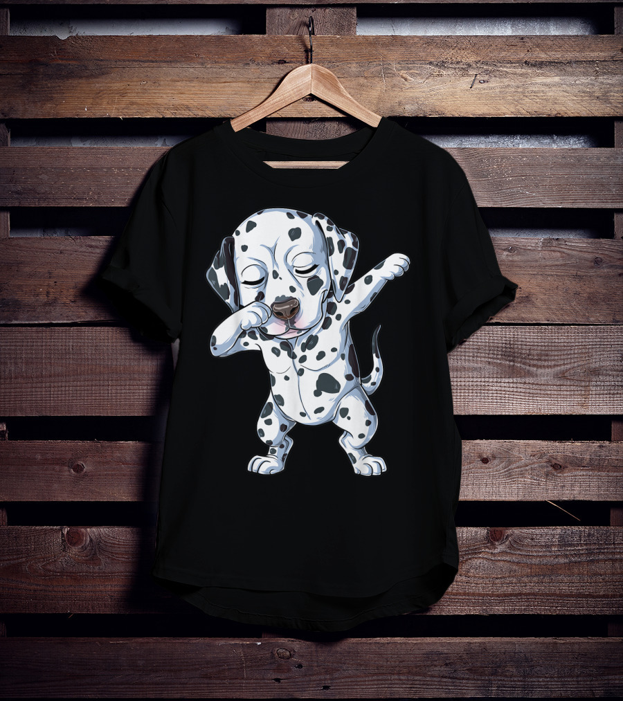 Dalmatian Dabbing Dog Lover Kids Boys Dab T-Shirt