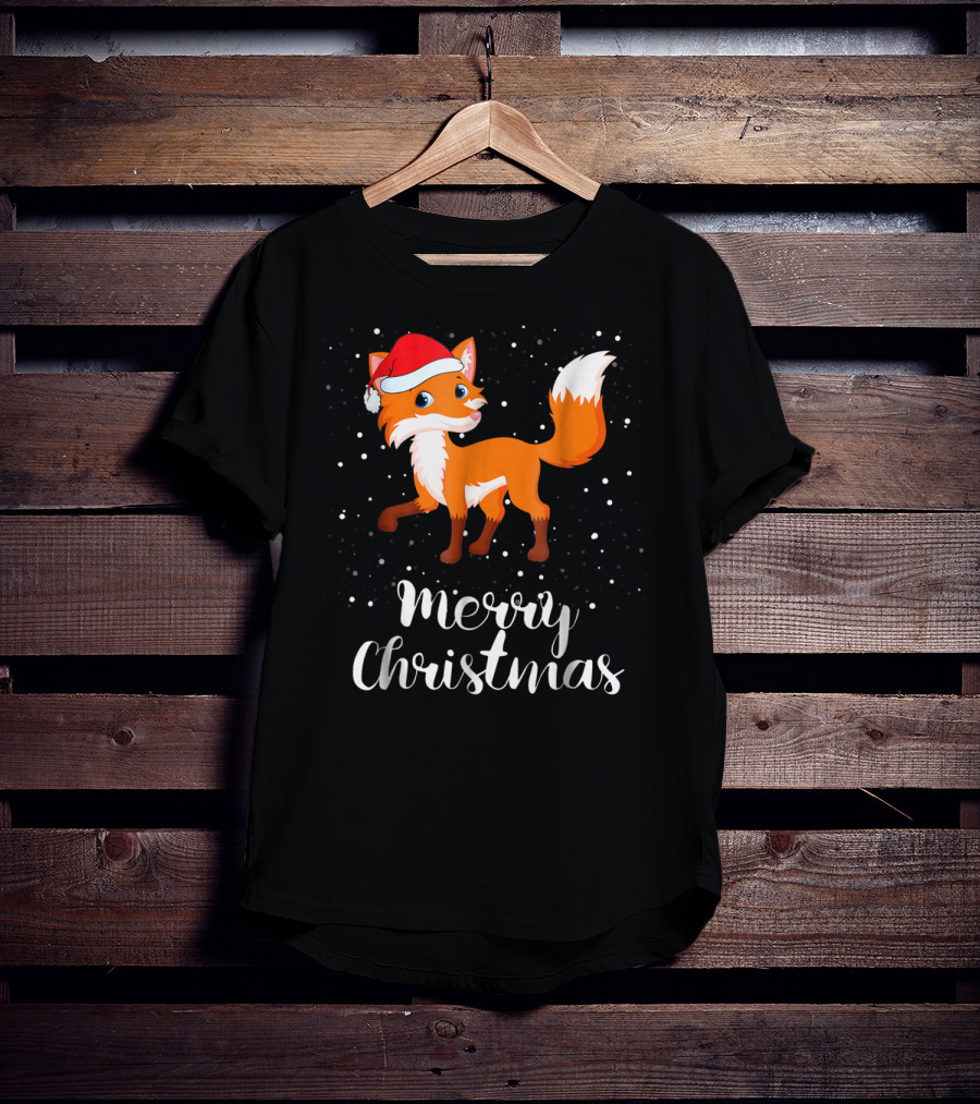 Merry Christmas Fox Funny Family Group Matching T-Shirt