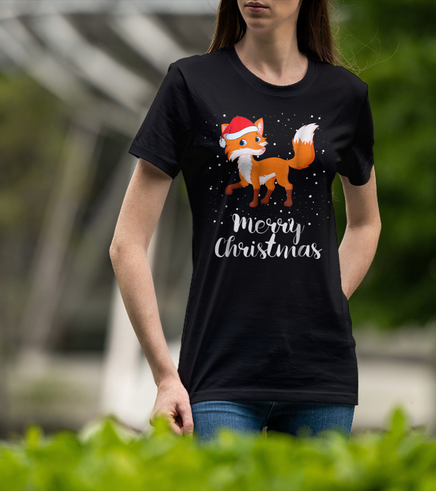 Merry Christmas Fox Funny Family Group Matching T-Shirt