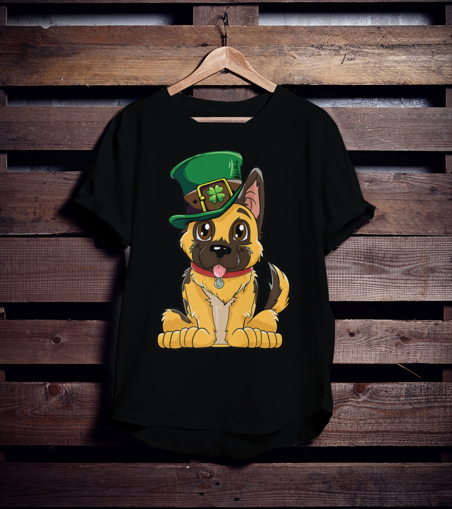 German Shepherd Dog Leprechaun St Patricks Day T-Shirt