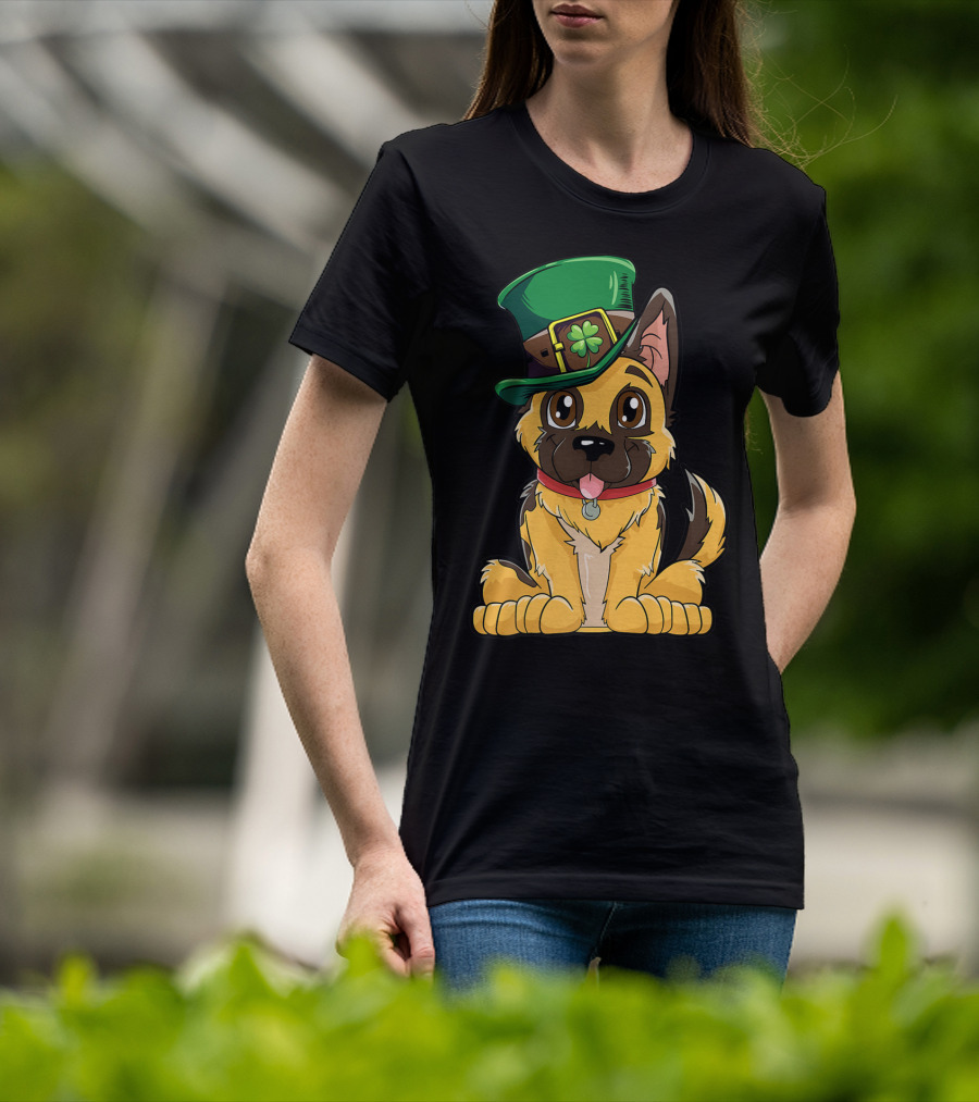 German Shepherd Dog Leprechaun St Patricks Day T-Shirt